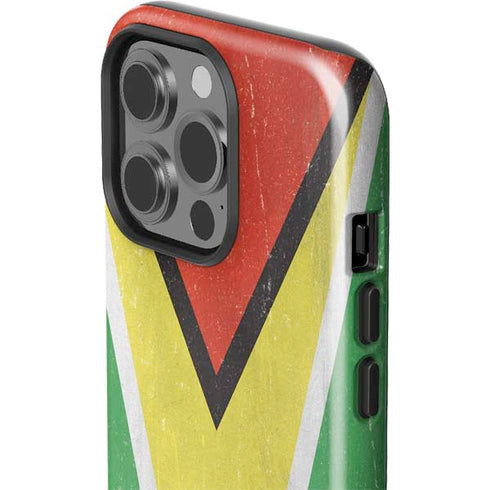 Guyana Flag Distressed iPhone 14 Pro Impact Case